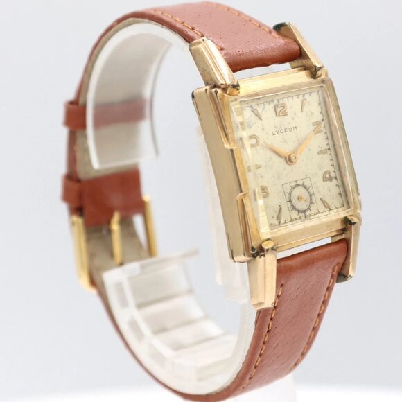 Vintage 24mm Lyceum 264086 Men\'s Mechanical Wristwatch 86 A Swiss 10k GF main image 4